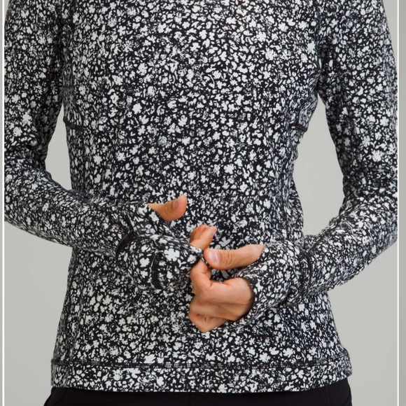 Lululemon Its Rulu Run Long Sleeve Shirt Venture Floral Alpine White Black - Picture 3 of 13